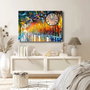 Wallity Reloj de Pared Decorativo de Lienzo 70 x 100 cm